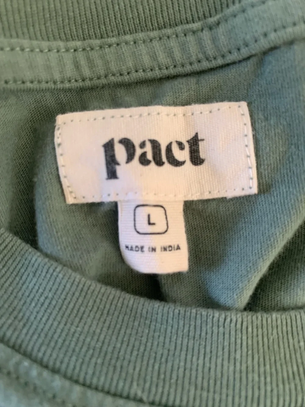 Pact Tee Dress Women’s Size L Dark Forest Softspun Organic Cotton Casual Pocket - Picture 6 of 11
